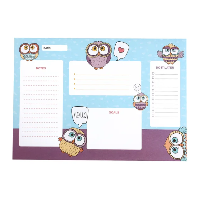 Eagle owl design weekly planner sticky note 50sheets/pad
