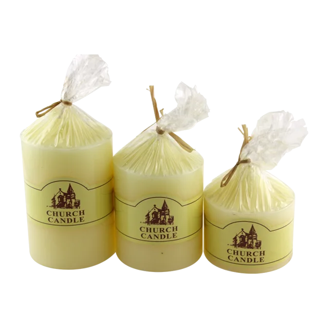 Home Decorative Pillar Candle White Church candle
