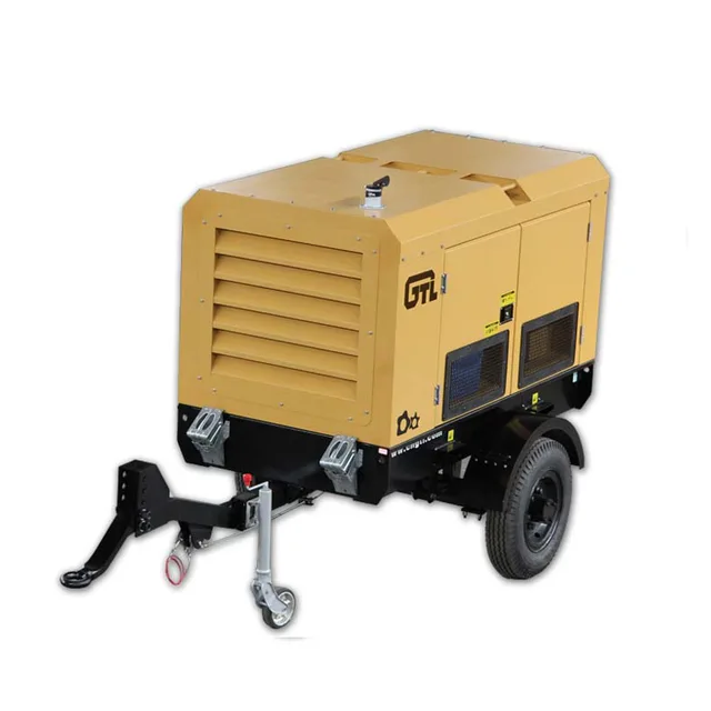 Diesel Screw Air Compressor With Trailer