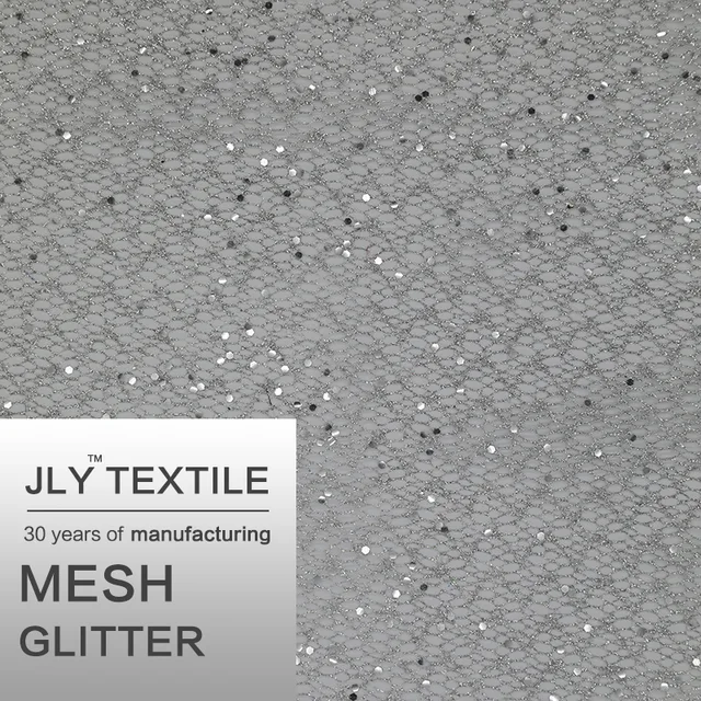 JLY Mesh/Tulle Fabric,Glitter White For Clothing Dress Gift Package Wedding Party Decor Event Holiday Decorations