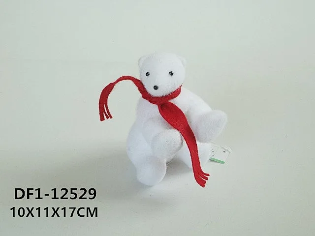 Flocking polar bear hanging