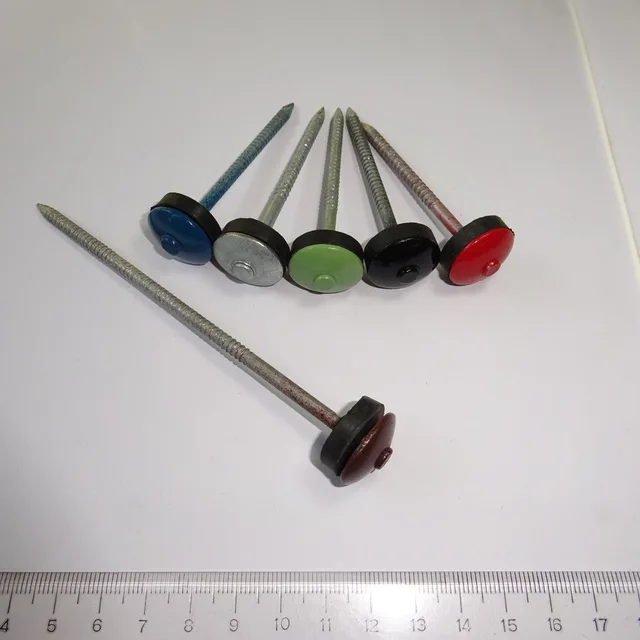 Umbrella head nails with washer