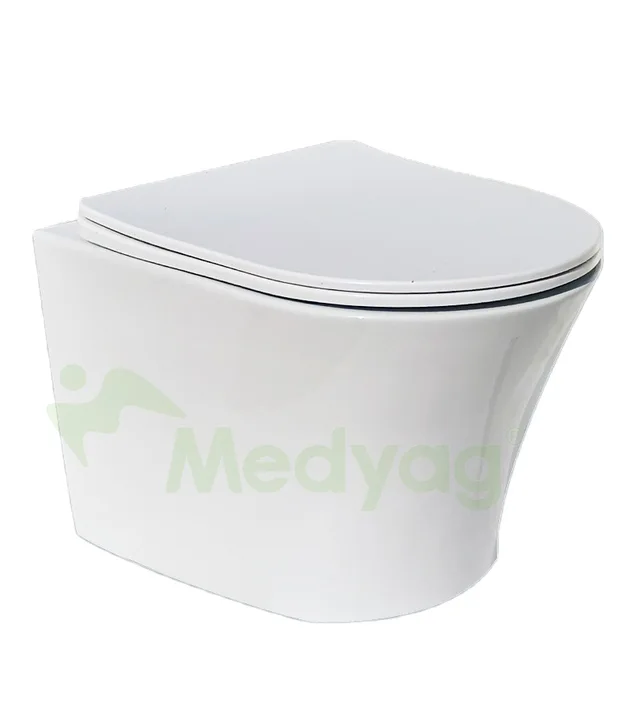 New rimless wash down wall hung toilet wc toilet