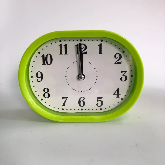 Plastic oval alarm clock