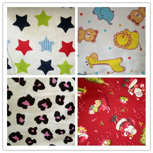 100 cotton printed flannel fabric