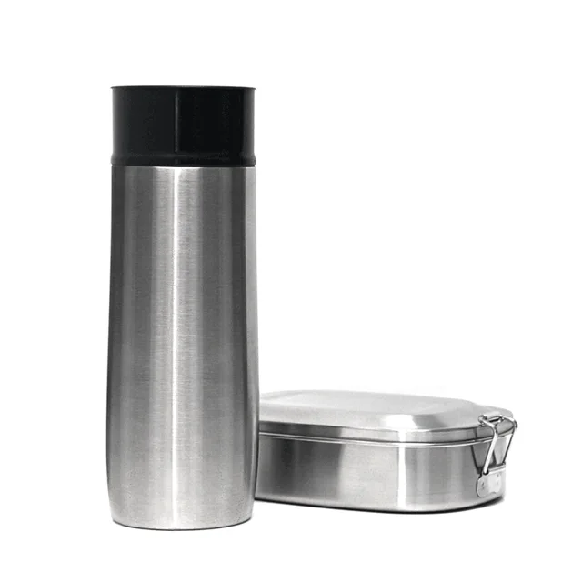 Set of vacuum cup and lunch box