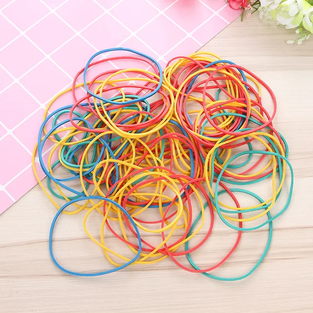 #60Assorted color rubber bands,Big rubber bands,Office supplies rubber bands,Elastic