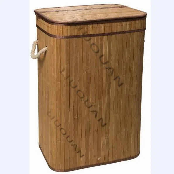 BAMBOO LUANDRY BASKET, HAMPER,STORAGE， collapsible bamboo hamper
