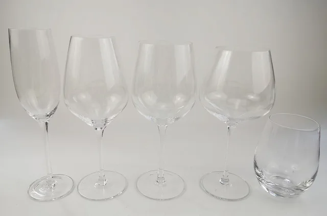 Crystal wine glasses collection