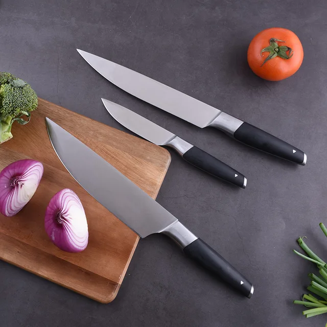 New Classic Kitchen Knives Set 3pcs Chef Knife Carving Knife Paring Knife