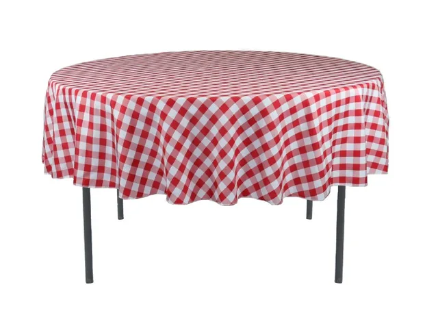 Polyester checked table cloth