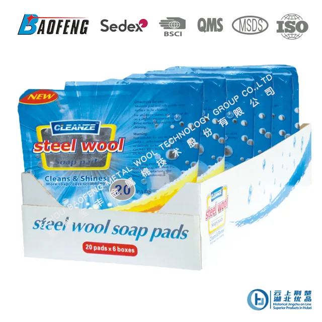 Steel wool soap pads