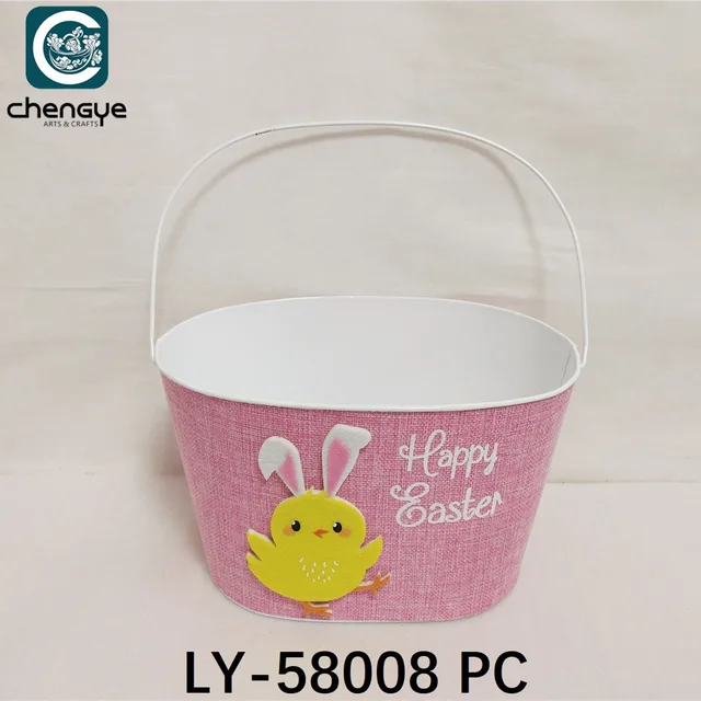 Oval shape easter mteal bucket