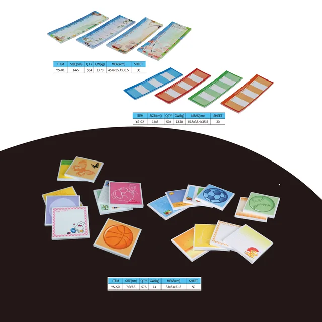 Sticky note with printing