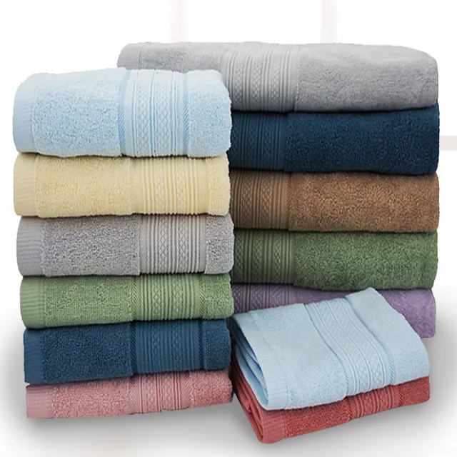 100% cotton solid color dobby bath towel