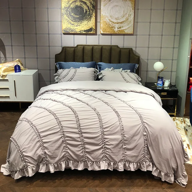 Microfiber Handwork Frill Comforter Set