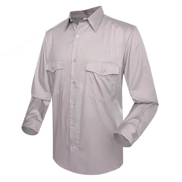 Army officer grey color two pockets TC 6535 long sleeves officer shirt