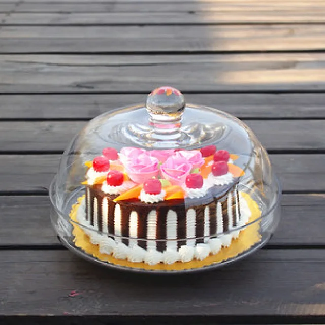 Glass cake cover