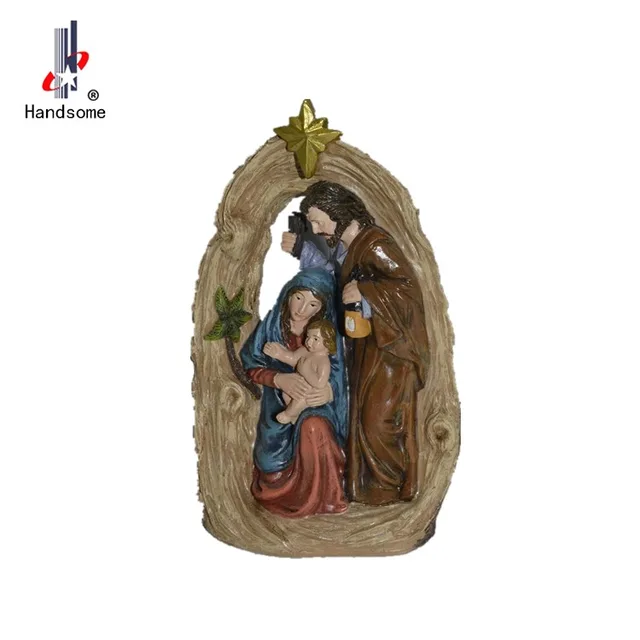 Polyresin religious holy family