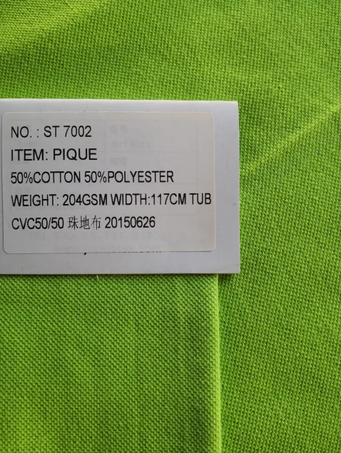 50%cotton50% Polyester Pique Fabric