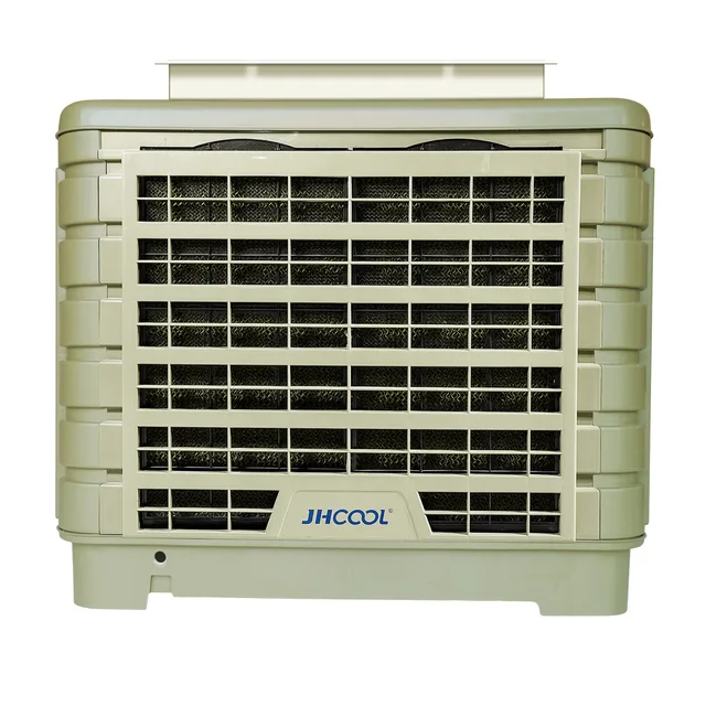Inverter ducted wall mounted evaporative air cooler