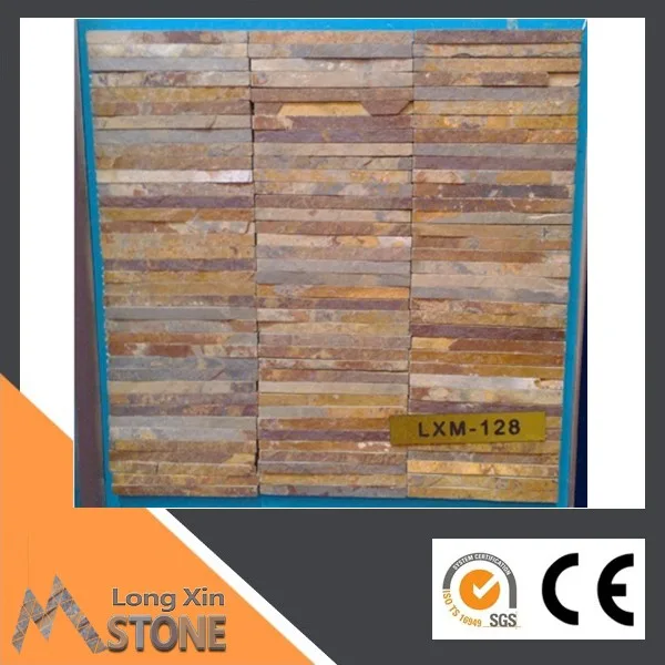 Natural rusty slate stripes stone mosaics 305X305 CM