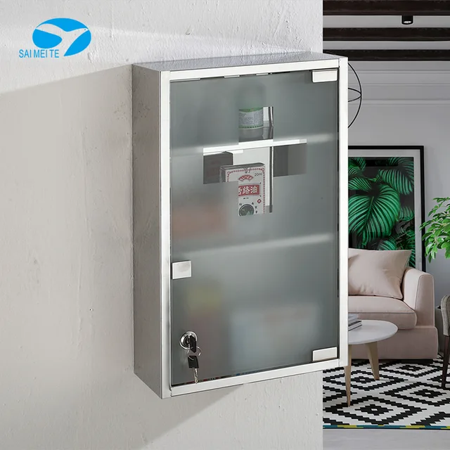 Stainless steel medicine cabinet