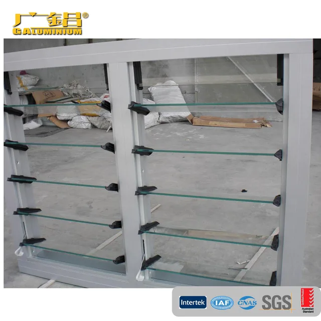Alumium frame glass louver