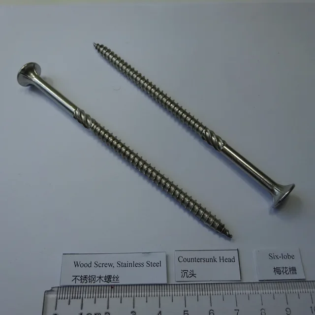 Stainless steel wood screws