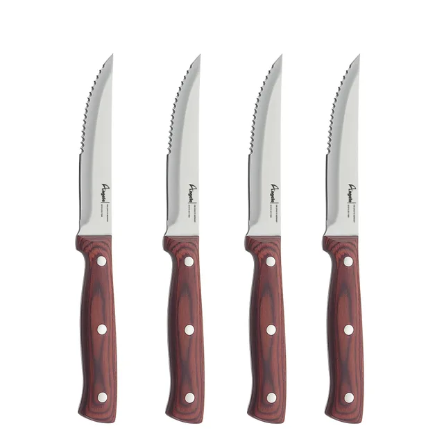 3cr13 stainless steel 6pcs/set steak knife set with wood handle Steak kitchen knife