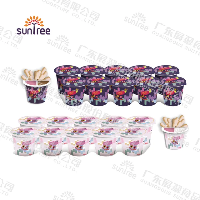 15g Biscuit Chocolate Cup 10 Cups Set(Strawberry+Milk Strawberry+Chocolate)