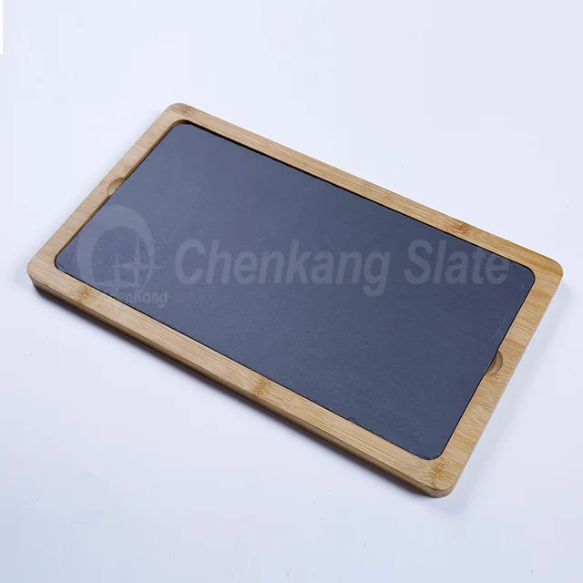 Slate And Bamboo Serving Board