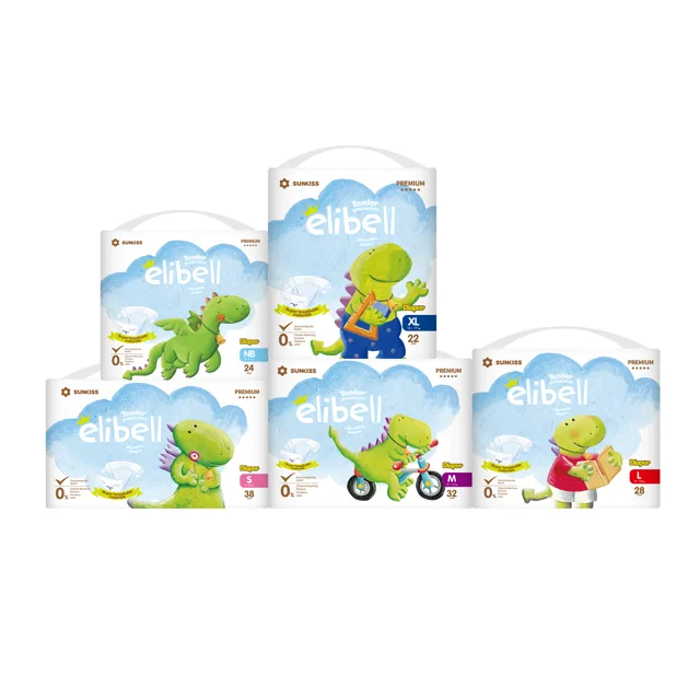 Elibell ultra-thin super soft baby diapers