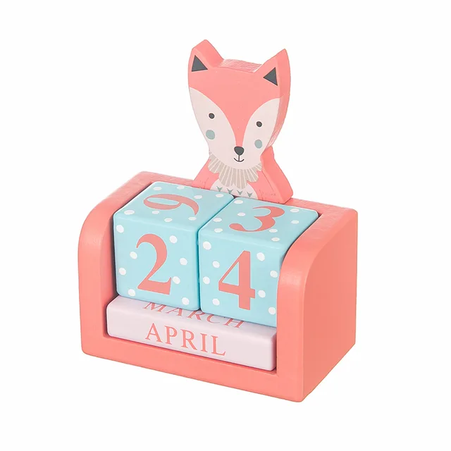 Wooden toys, baby gifts, baby toys Fox calendar