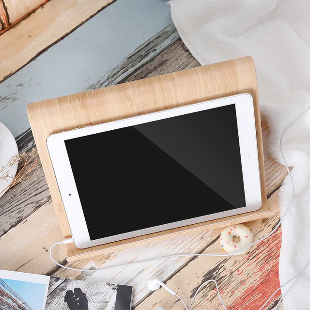 Wooden ipad stand phone stand ipad holder wood