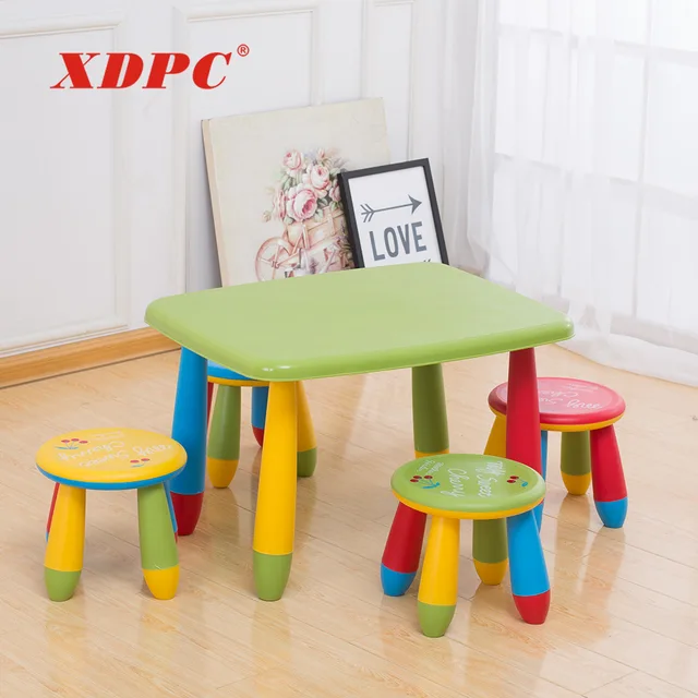 Best price plastic design kids kindergarten reading learning furniture table with removable legs