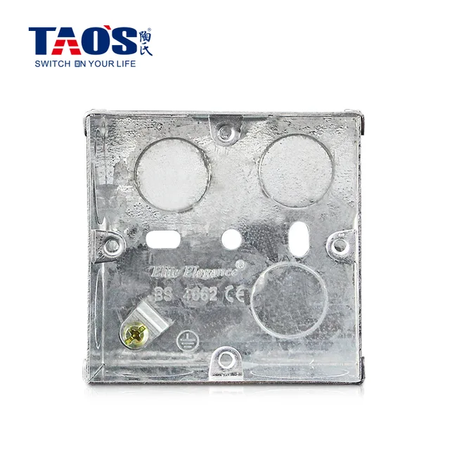 35mm 1 gang metal box (3×3)