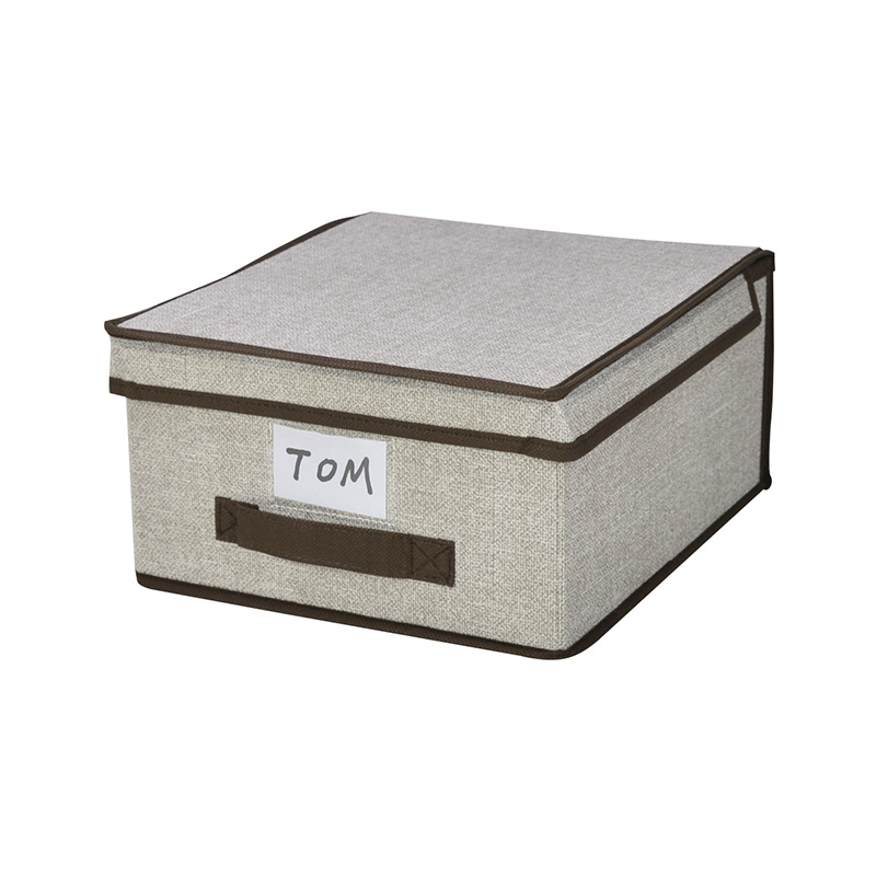 Linen printed non woven storage box