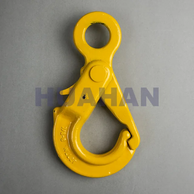G80 Eye Self-Locking Safety Hook With Grip