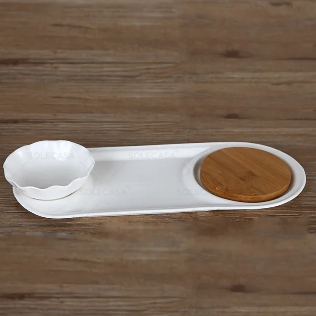 Plates with wood