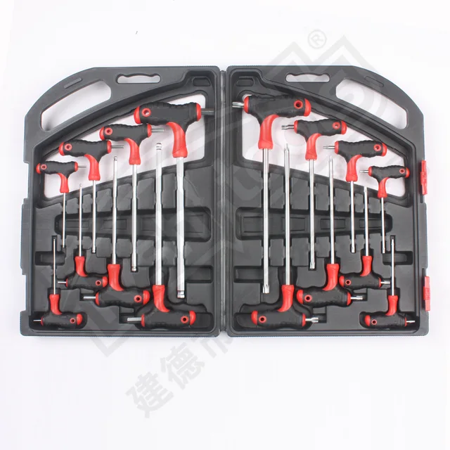 16pcs T Handle Hex & Torx Key Set