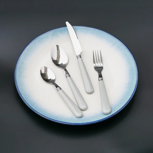 Customized Screen Printing Plastic Handle Cutlery Set
