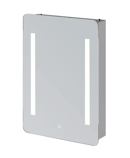 Illuminated Stainless steel mirror cabinet