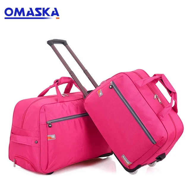 Trolley bag trolley bag trolley bag trolley bag OEM ODM factory nylon duffel wheeled trolley travel bag