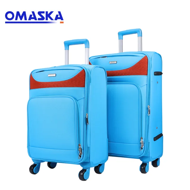 Fashion color waterproof nylon 3 pcs sets men luggage bags 4 pinner wheels luggage suitcase bag