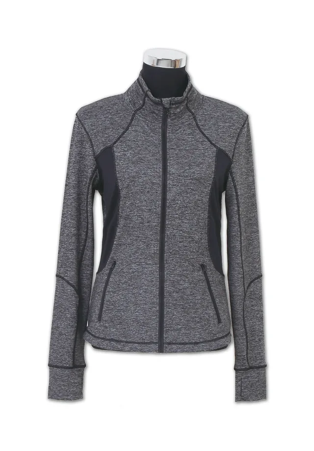 88/12 Poly/Spandex jersey full zip atheletic jacket/yoga top