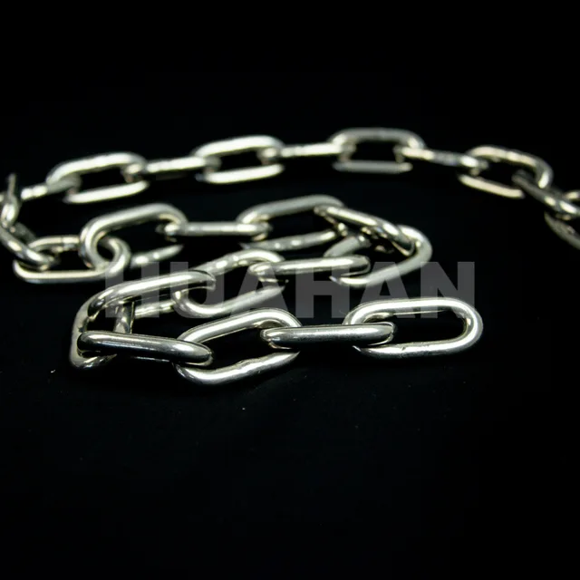 Din 5685a Shrot Link Chain, Steel, Stainless Steel