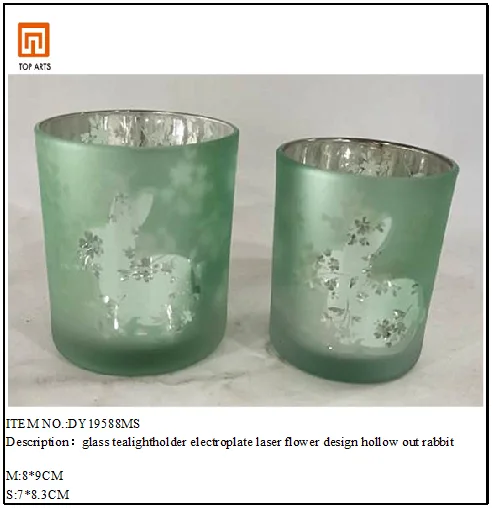 Glass candle holder