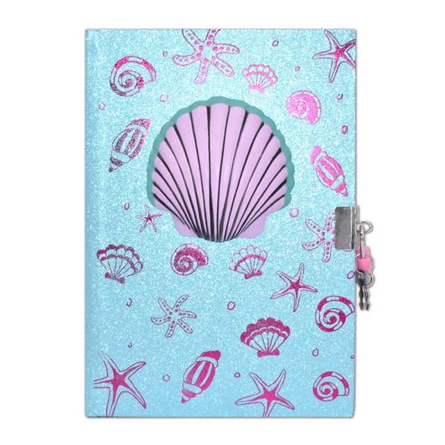 Giltter Cover Padlock Diary with Squishy antistress accessory