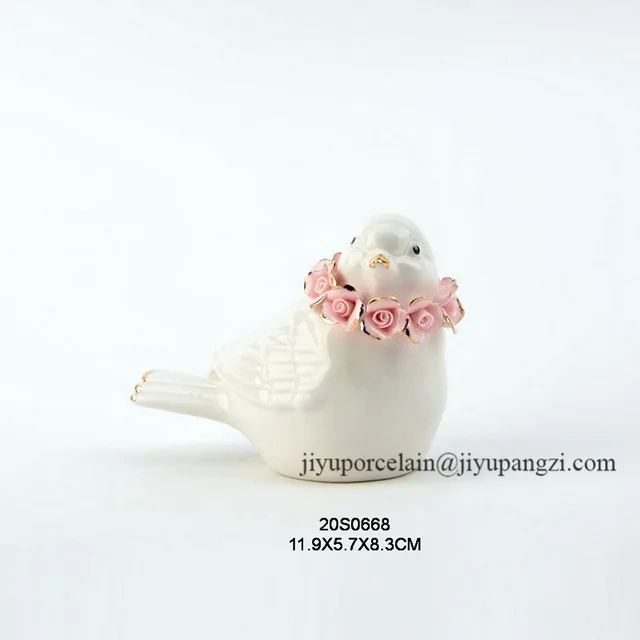 Spring decoration ceramic porcelain birds